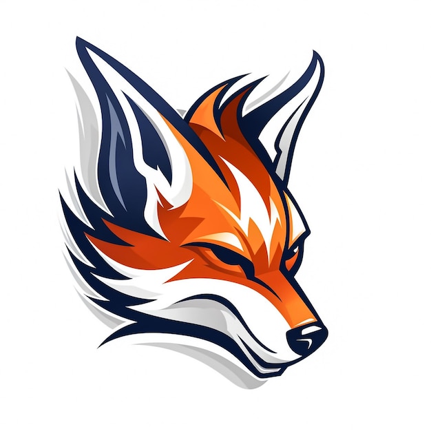 Ilustración del emblema del logotipo de Fox en un estilo minimalista.