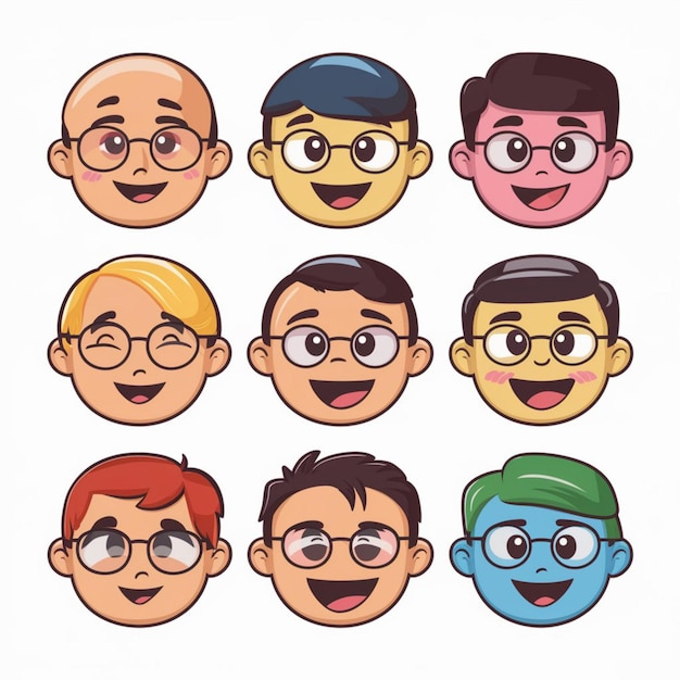 Foto ilustración de emojis en un fondo blanco