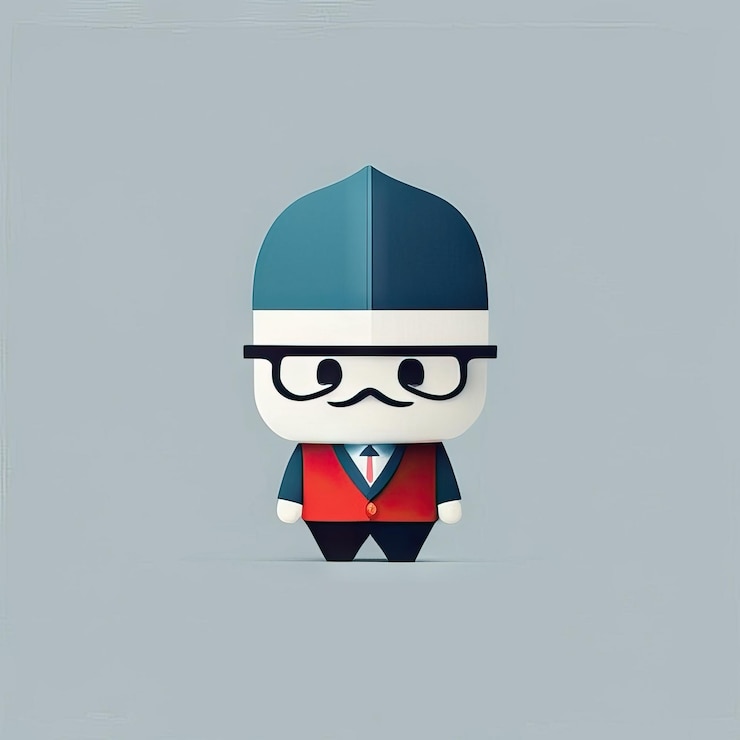 Foto ilustración de empresario minimalista