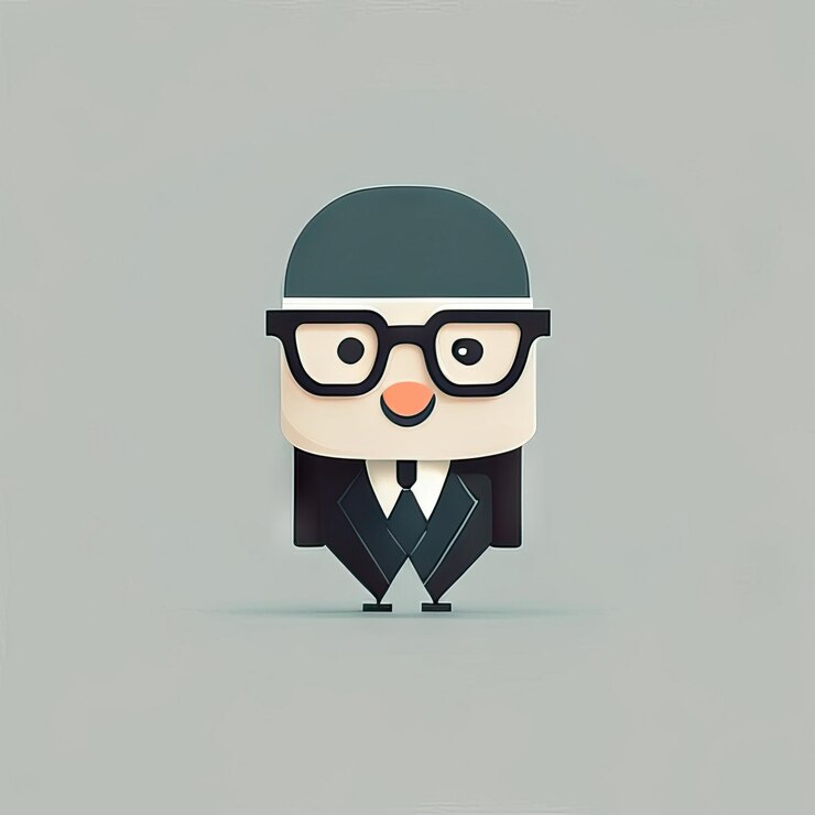 Foto ilustración de empresario minimalista