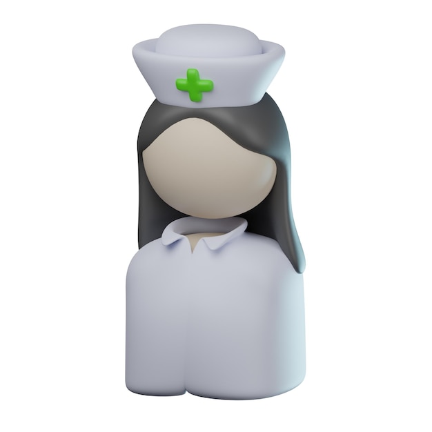 Ilustración de enfermera 3D