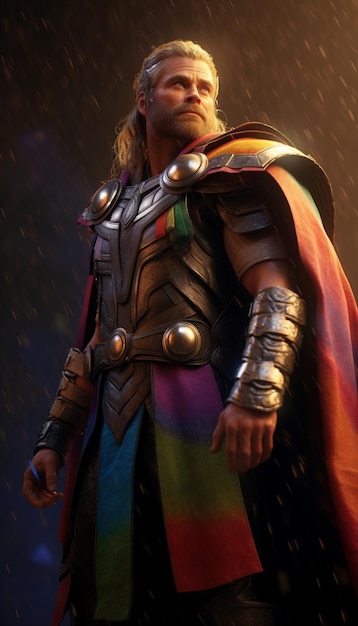 Ilustración épica de Thor Marvel