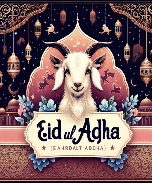 Foto esta ilustración es una cresta para el evento islámico eid ul adha