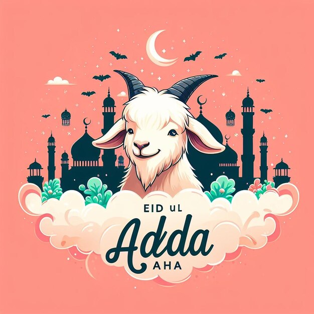 Foto esta ilustración es una cresta para el evento islámico eid ul adha