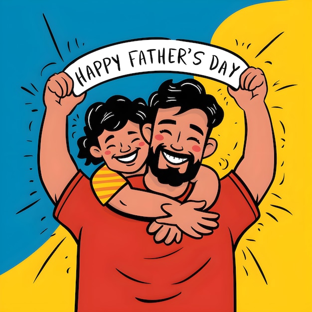 Foto una ilustración especial de feliz día del padre para un increíble arte vectorial de papá