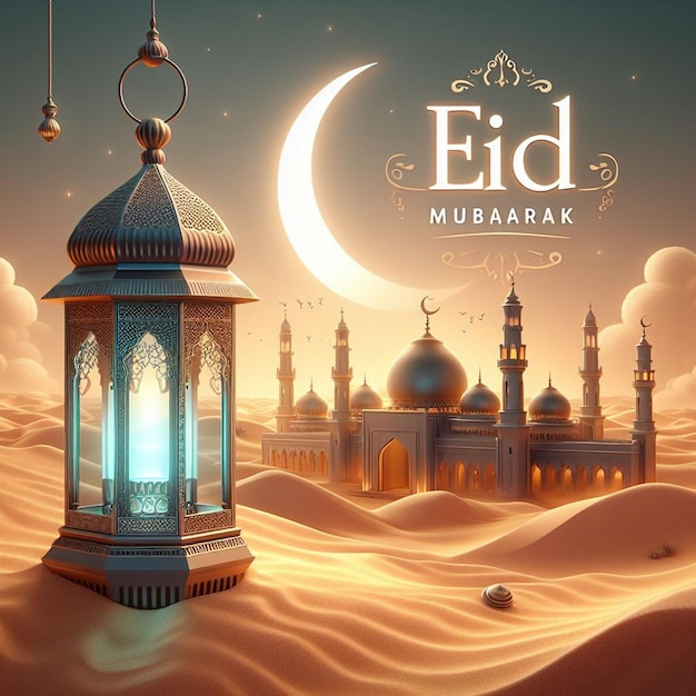 Esta ilustración está hecha para Eid ul Fitr Eid ul Adha y Mahe Ramadan