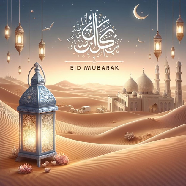 Esta ilustración está hecha para Eid ul Fitr Eid ul Adha y Mahe Ramadan