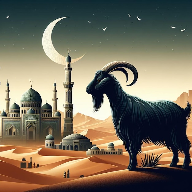 Esta ilustración está hecha para el mega evento islámico Eid Ul Adha