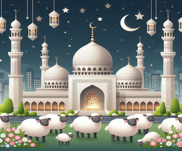 Esta ilustración está hecha para el mega evento islámico Eid Ul Adha