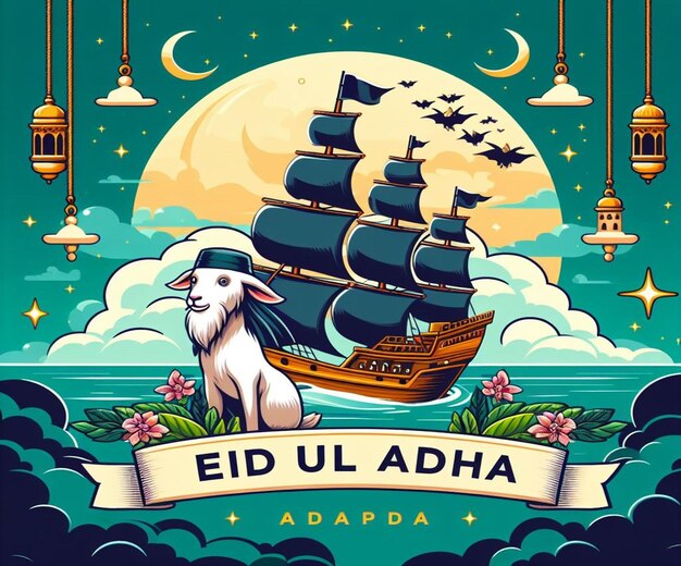 Esta ilustración está hecha para el mega evento islámico Eid Ul Adha