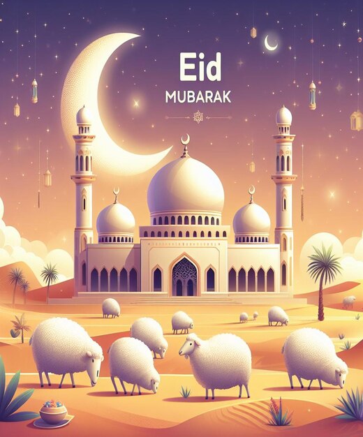 Esta ilustración está hecha para el mega evento islámico Eid Ul Adha