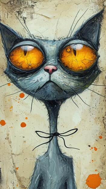 Foto ilustración de estado de ánimo enérgico del gatito de color angry cat