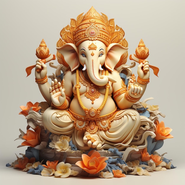 ilustración de la estatua de dios ganesha