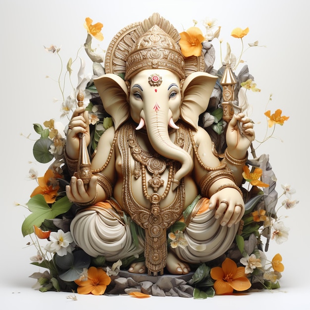 ilustración de la estatua de dios ganesha