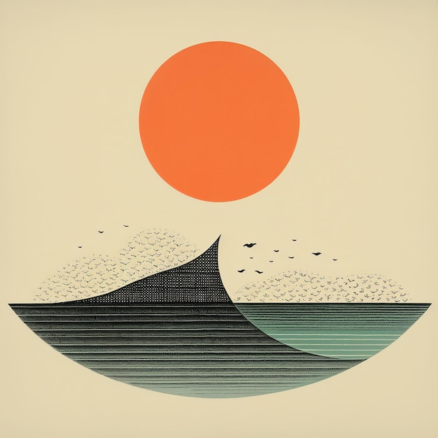 Ilustración de estilo de Alessandro Gottardo Ilustración estilo budista