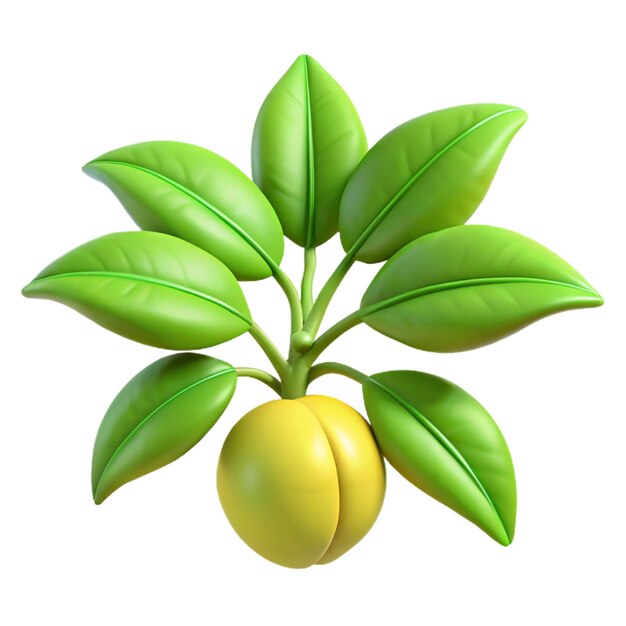 Ilustración en estilo de dibujos animados en 3D de Lemon Verbena