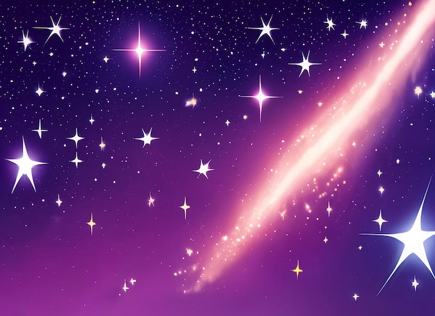 Foto ilustración de estrellas y polvo de estrellas universo de fantasía surrealista