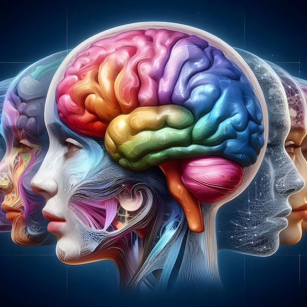 Foto ilustración de la estructura del cerebro