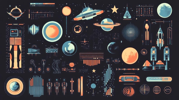 Ilustración de la exploración espacial