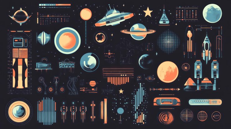 Foto ilustración de la exploración espacial
