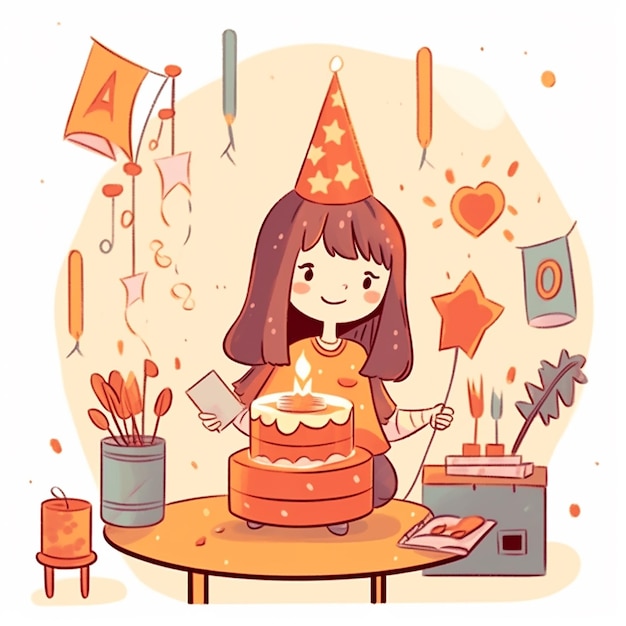 Ilustración de feliz cumpleaños