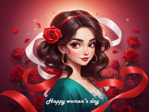 Ilustración del feliz día internacional de la mujer