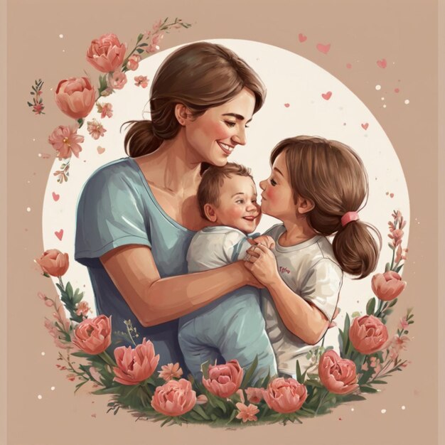 Ilustración del feliz día de la madre