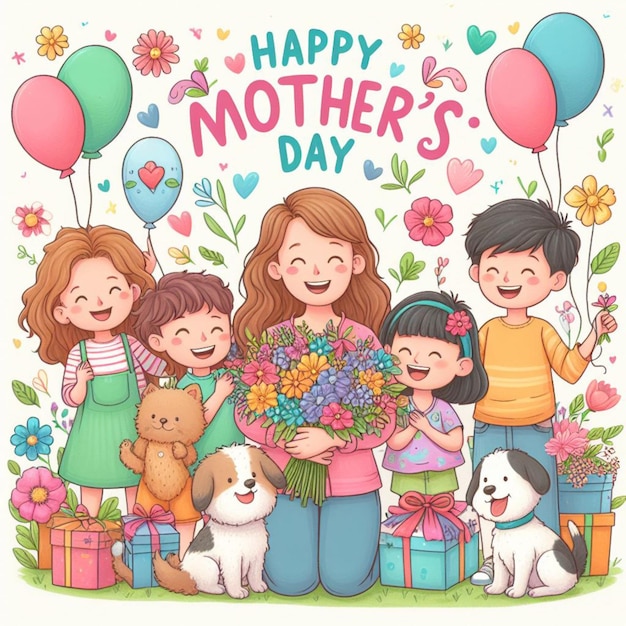 Ilustración del feliz día de la madre