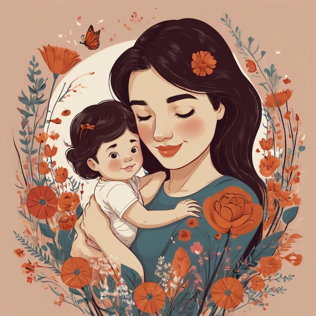 Ilustración del feliz día de la madre