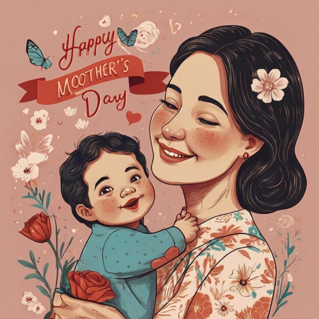 Ilustración del feliz día de la madre