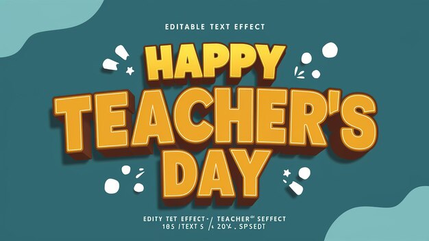 Ilustración del feliz día del maestro en fondo verde Generative ai