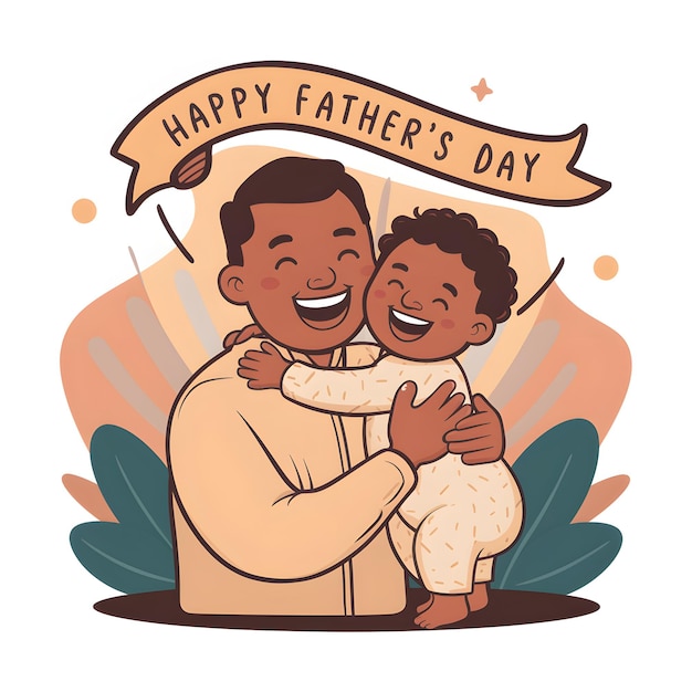Una ilustración de Feliz Día del Padre celebrando el mejor vector de papá de todos los tiempos