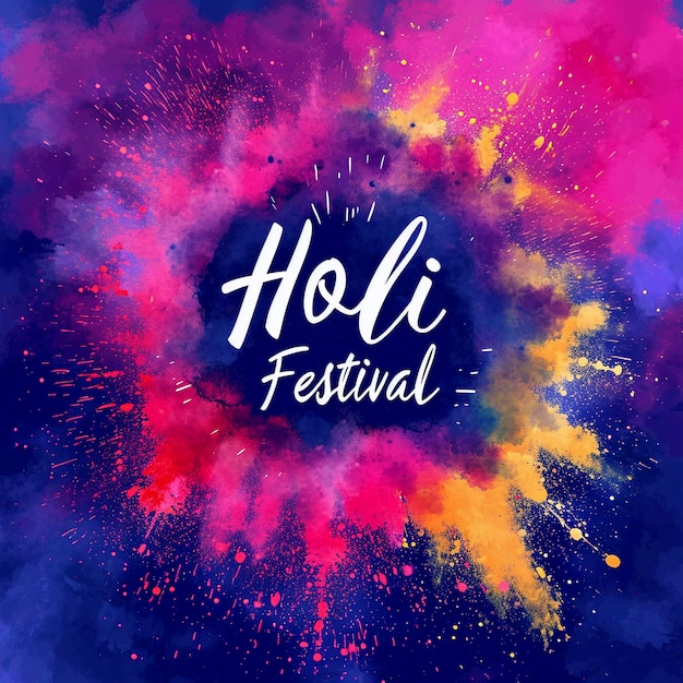 Ilustración del feliz festival de Holi IA generativa