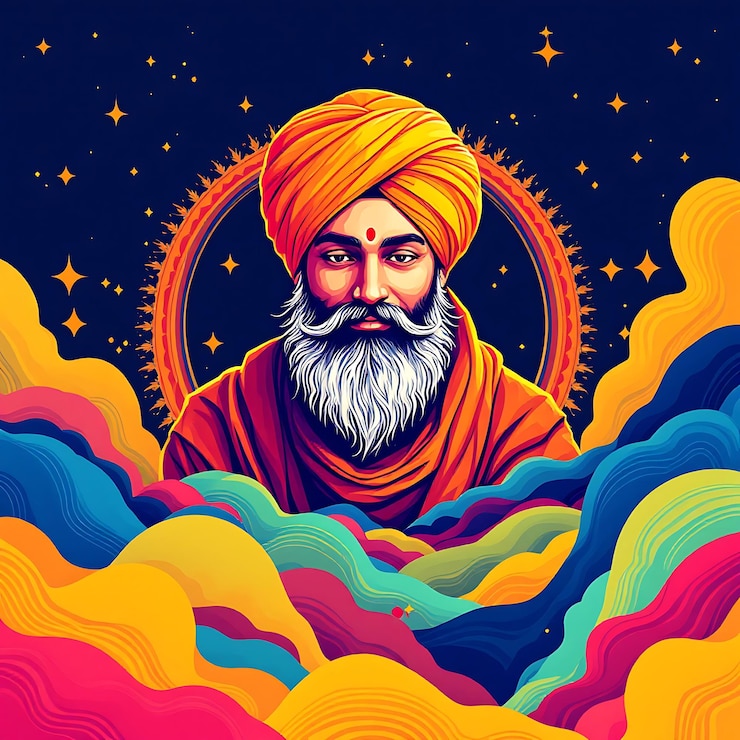 Foto ilustración del feliz guru gobind singh jayanti