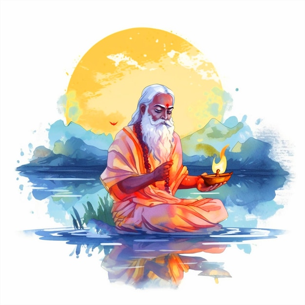 Ilustración para el festival indio Guru Purnima