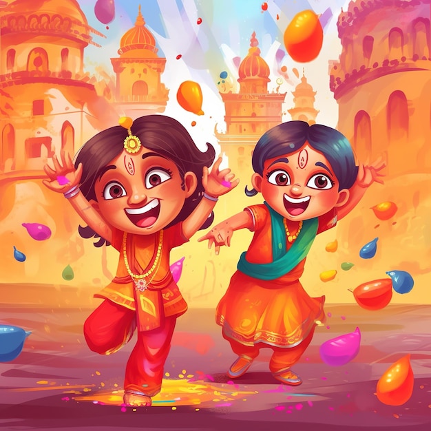 Ilustración del festival Janmashtami