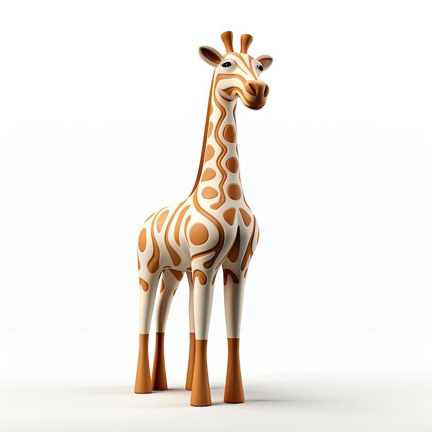 Ilustración de una figura de jirafa de arcilla
