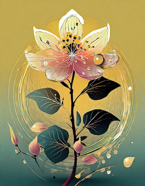 Ilustración de la flor de la abeja