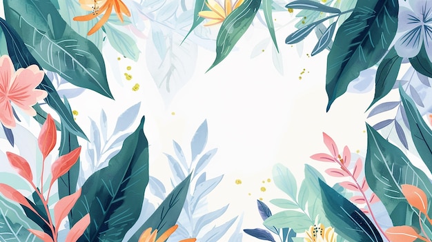 Ilustración floral decorativa en acuarela vectorial