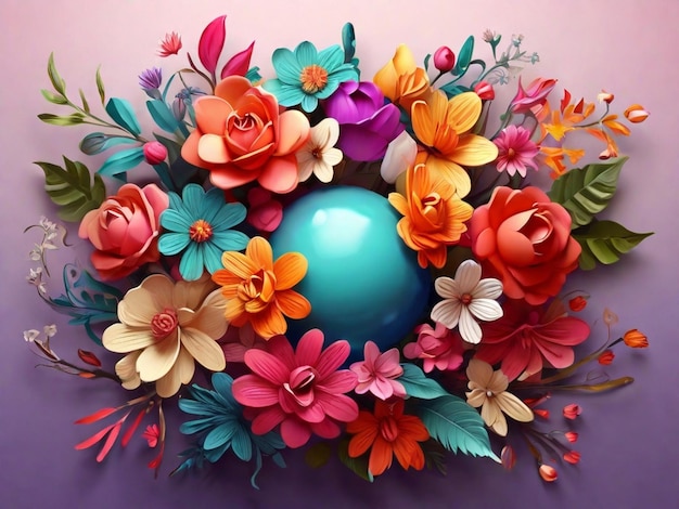 Ilustración floral para el Día Mundial de los Elogios de alta calidad de imagen realista