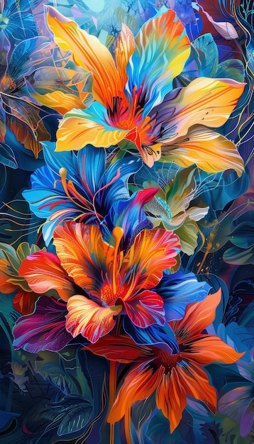 Foto ilustración de flores de colores