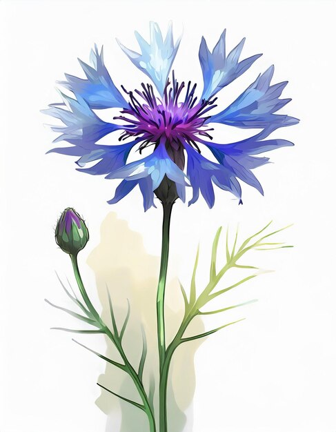 Ilustración de las flores de flor de maíz