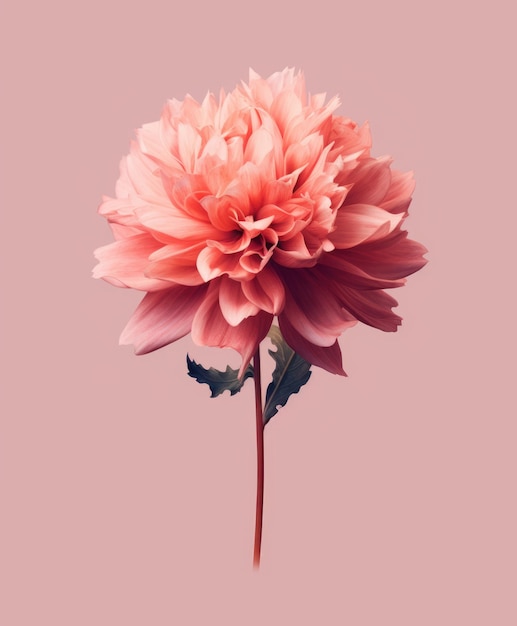 Ilustración de flores con fondo rosado