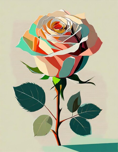 Ilustración de las flores de rosa