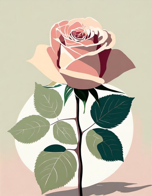 Ilustración de las flores de rosa