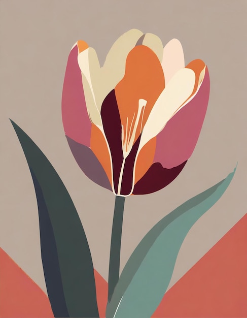 Ilustración de las flores de tulipán