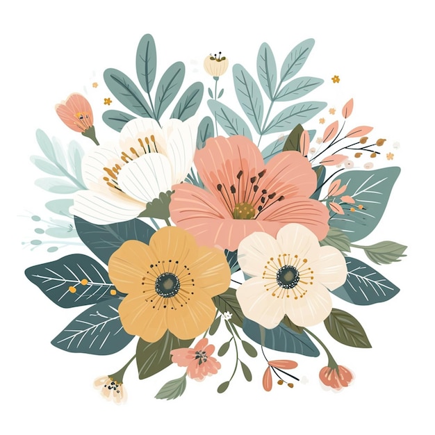 Ilustración de las flores