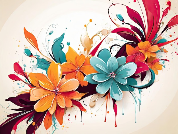 Ilustración de fondo abstracto floral