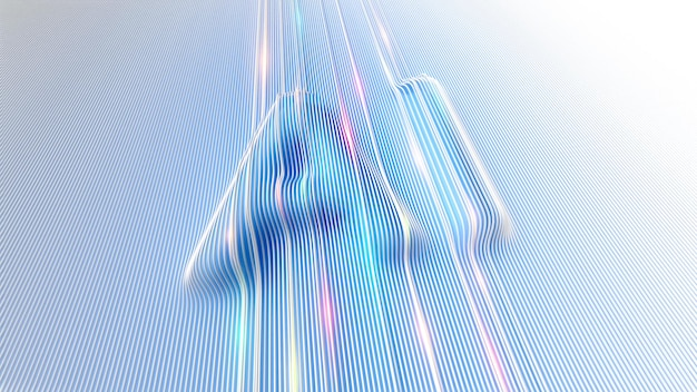 Ilustración de fondo abstracto con líneas y ondas en azul y rosa Conexión de alta velocidad
