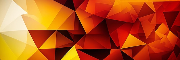 Ilustración de fondo abstracto triángulo geométrico rojo naranja amarillo